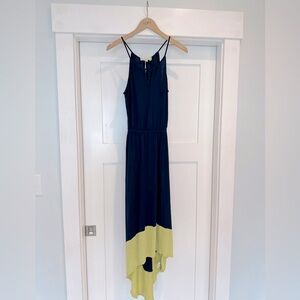 Navy with yellow bottom dress - size small